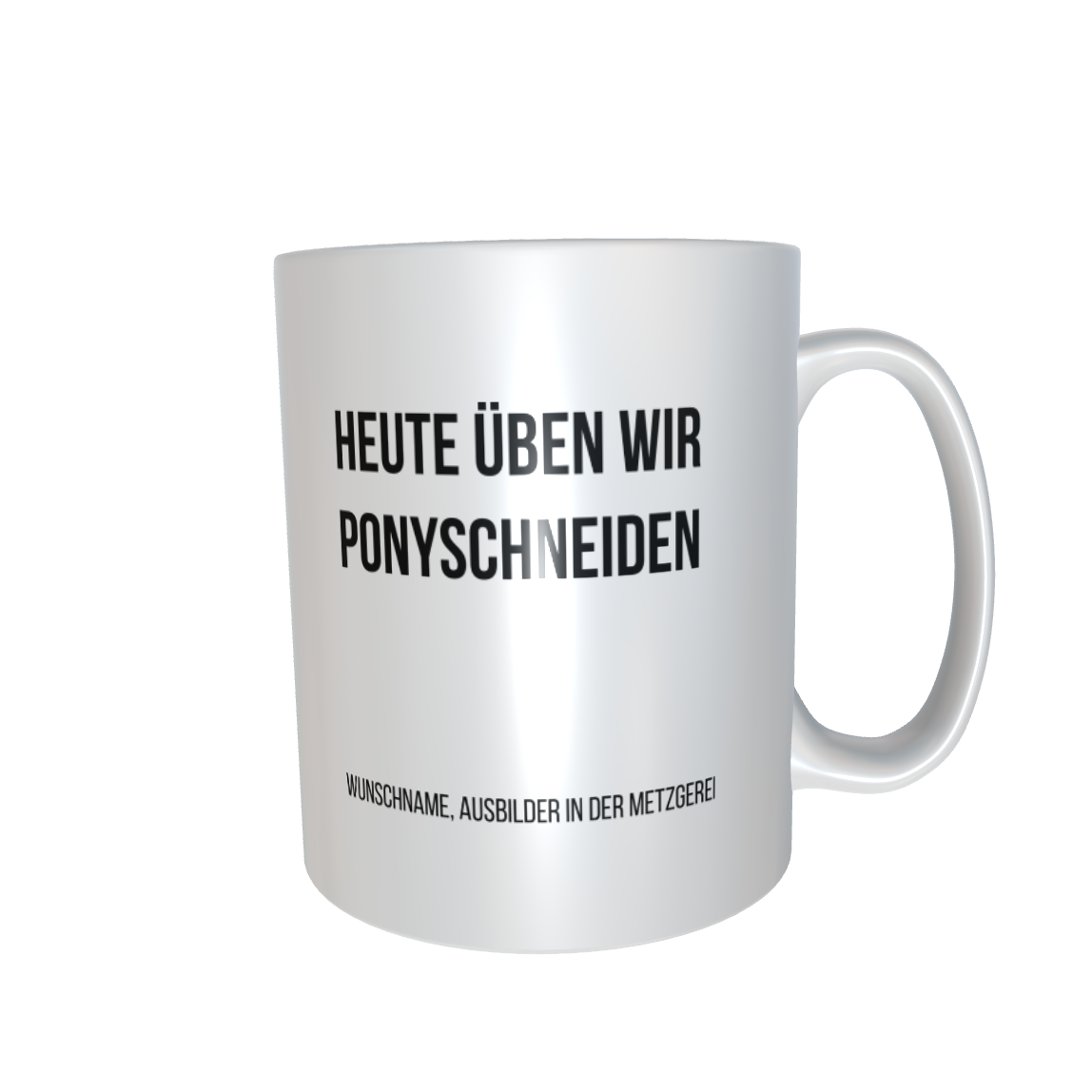 Fireandkisses Fun-Tasse "Heute üben wir Pony schneiden" - Fireandkisses