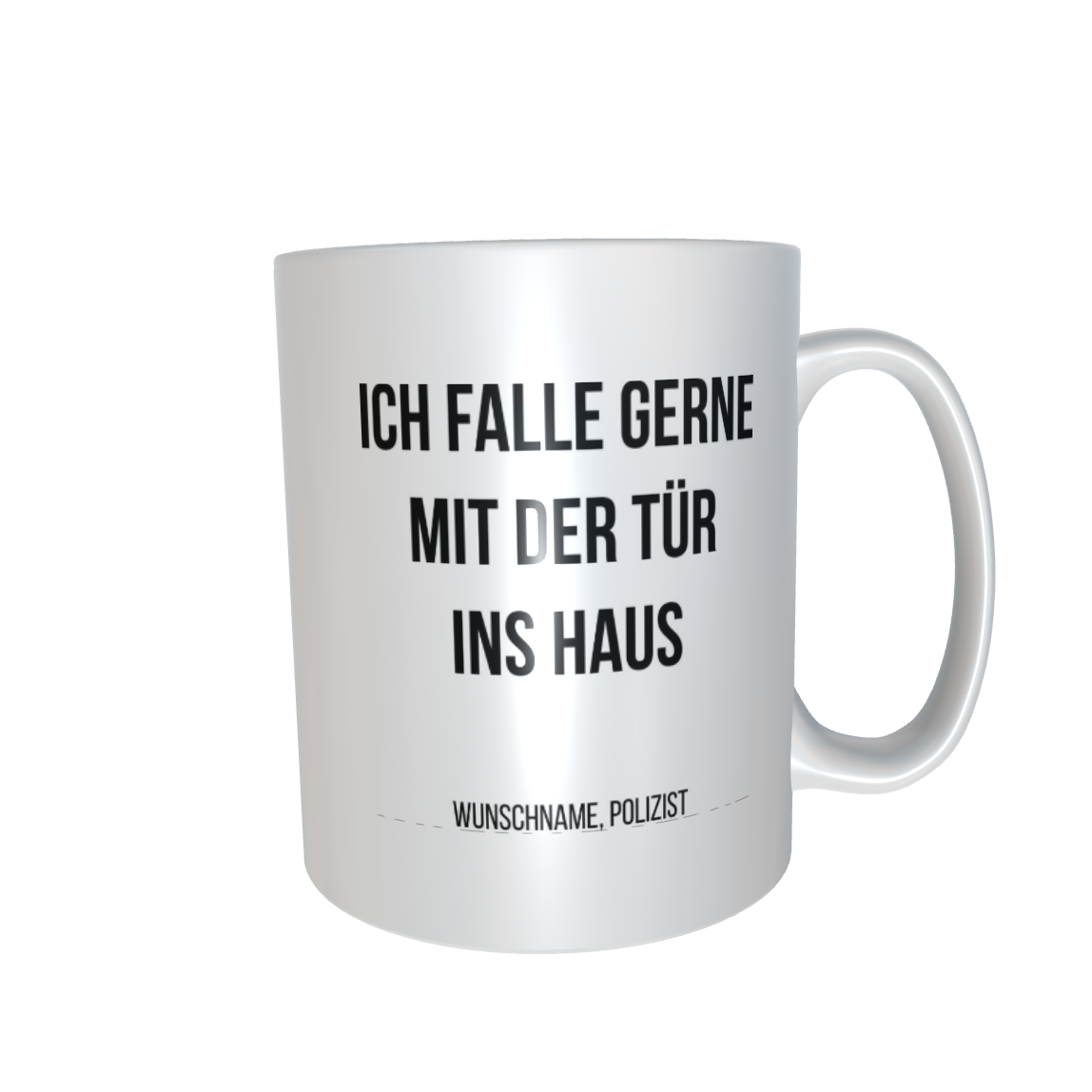 Fireandkisses Fun-Tasse "Mit der Tür ins Haus" - Fireandkisses