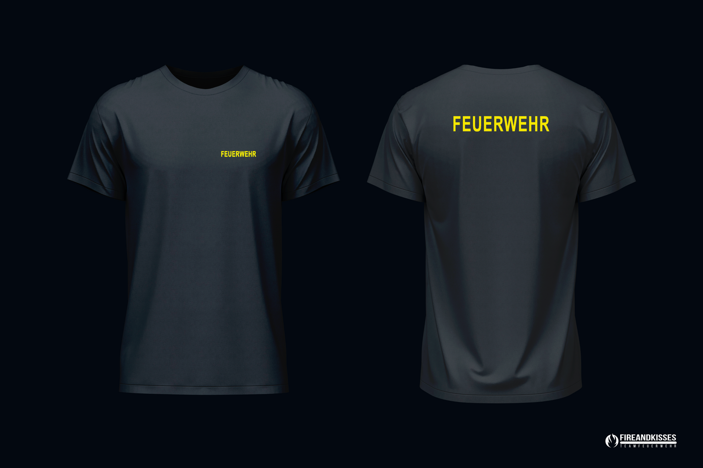 T-Shirt Feuerwehr Schwarz - unser günstiger Klassiker