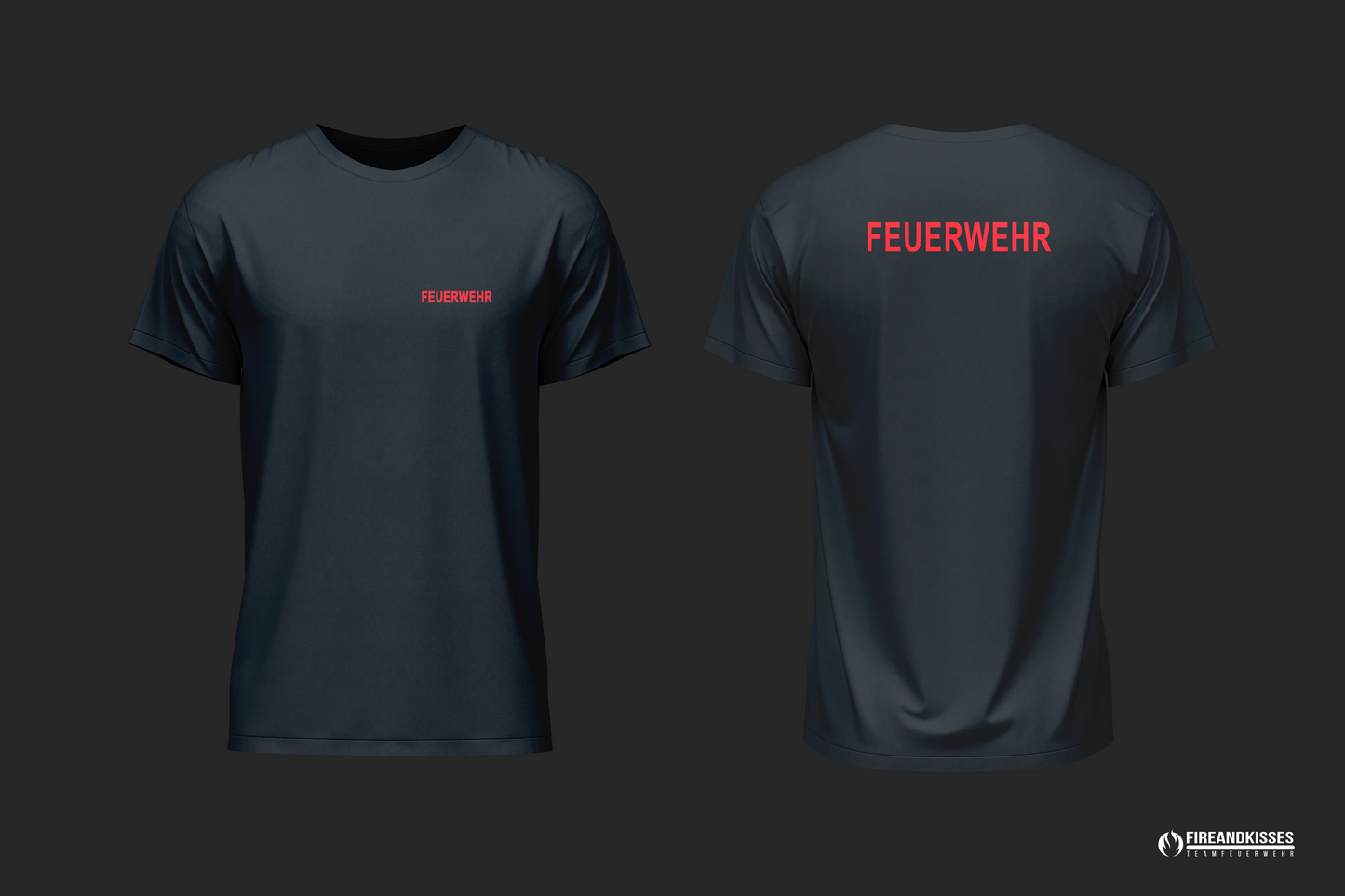 T-Shirt Feuerwehr Schwarz - unser günstiger Klassiker