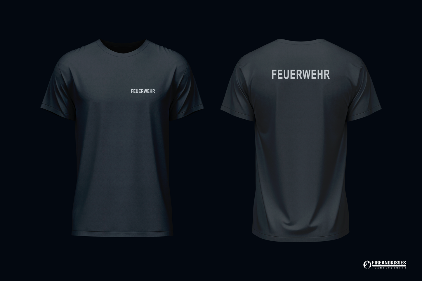 T-Shirt Feuerwehr Schwarz - unser günstiger Klassiker