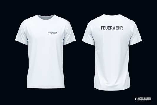 T-Shirt Feuerwehr Weiß - unser günstiger Klassiker