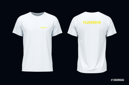 T-Shirt Feuerwehr Weiß - unser günstiger Klassiker