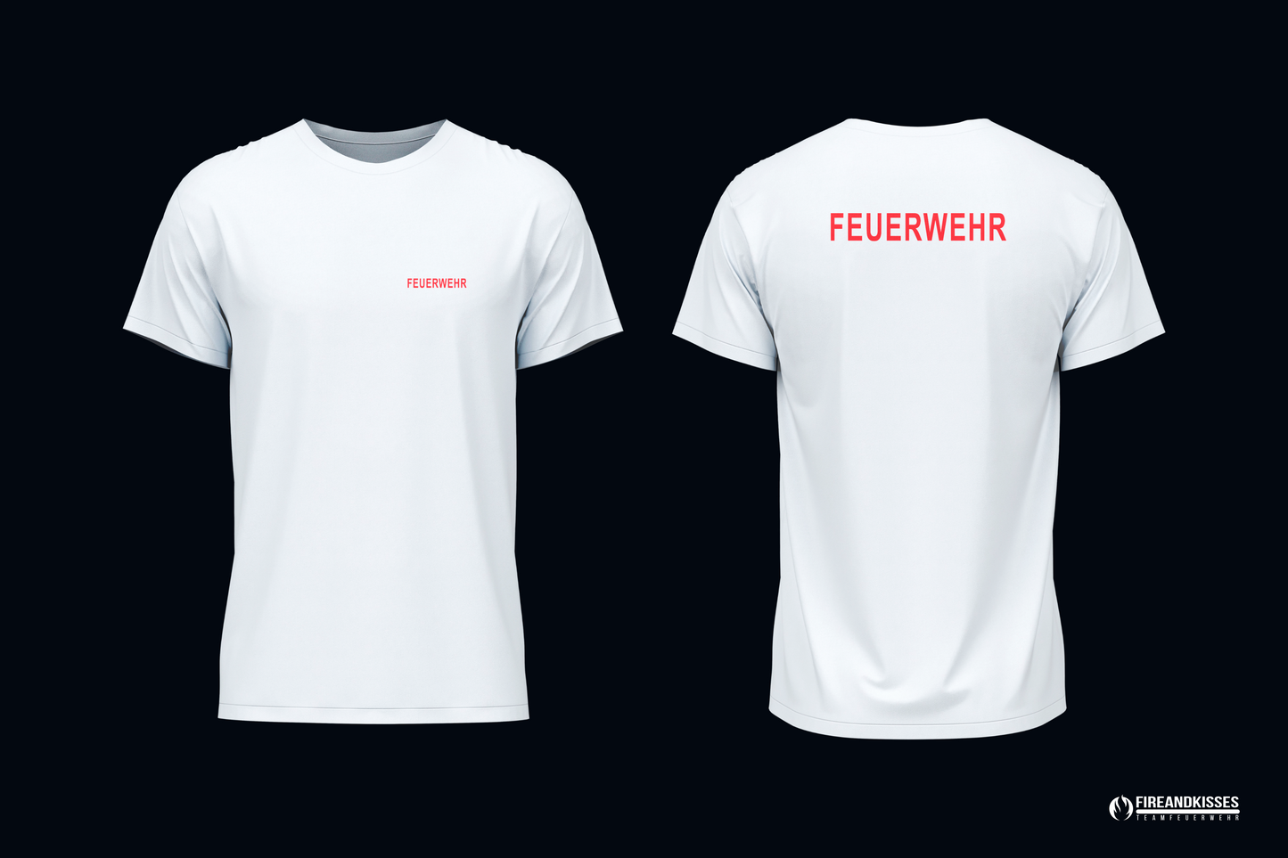 T-Shirt Feuerwehr Weiß - unser günstiger Klassiker