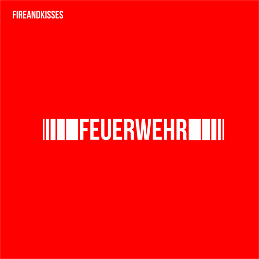 Aufkleber Feuerwehr Heckscheibe - Fireandkisses