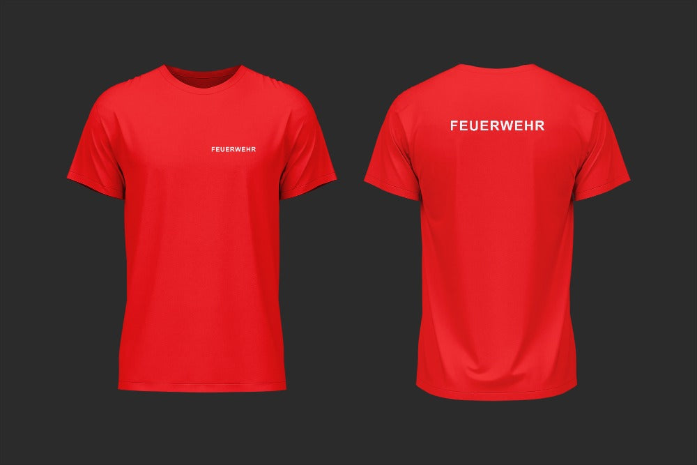 T-Shirt Feuerwehr Rot - unser günstiger Klassiker