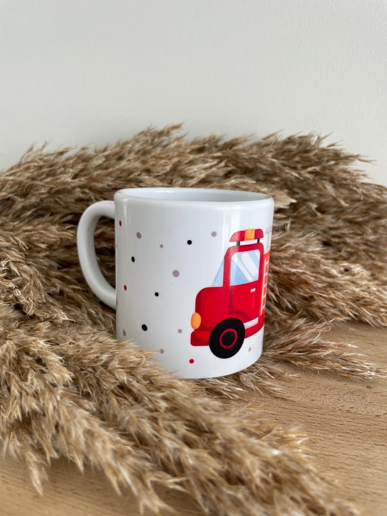 Kindertasse „Feuerwehr“ personalisiert, Geburtstag, Geschenk, Kinder - Fireandkisses