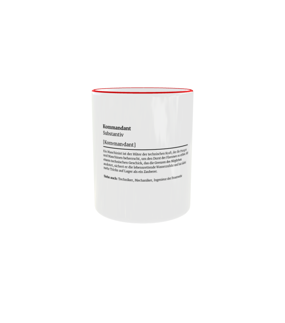 Feuerwehr-Tasse Definition Kommandant - Fireandkisses