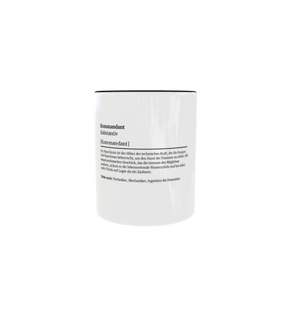 Feuerwehr-Tasse Definition Kommandant - Fireandkisses