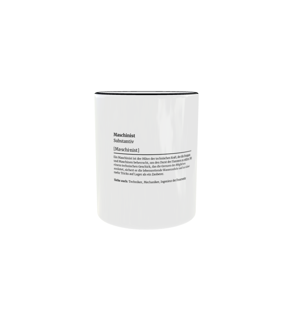 Feuerwehr-Tasse Definition Maschinist - Fireandkisses