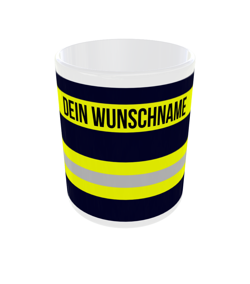 Feuerwehr-Tasse "Wunschtext" - Fireandkisses